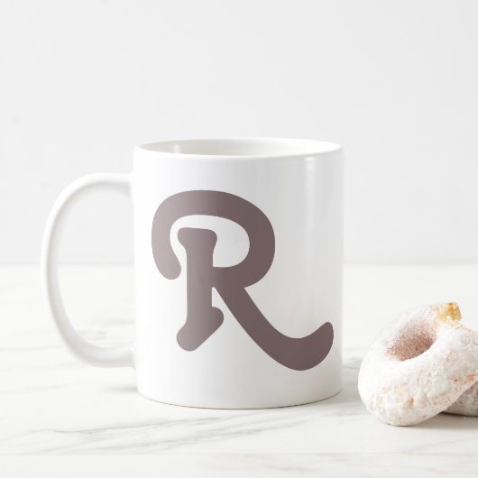 Mug Monogramme de typographie moderne (Avec donut)