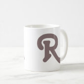 Mug Monogramme de typographie moderne (Devant droit)