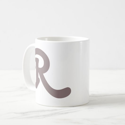 Mug Monogramme de typographie moderne (Devant gauche)