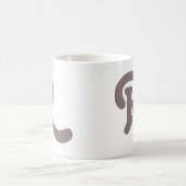 Mug Monogramme de typographie moderne (Centre)