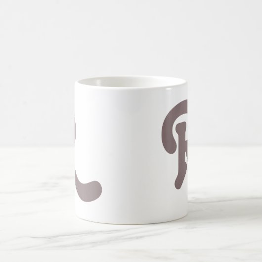 Mug Monogramme de typographie moderne (Centre)