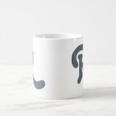 Mug Monogramme de typographie moderne (Centre)