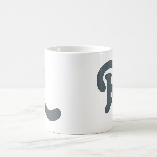 Mug Monogramme de typographie moderne (Centre)