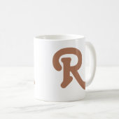 Mug Monogramme de typographie moderne (Devant droit)