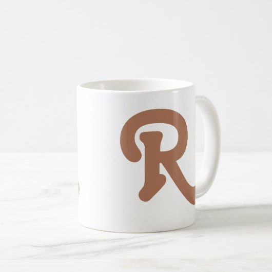 Mug Monogramme de typographie moderne (Devant droit)