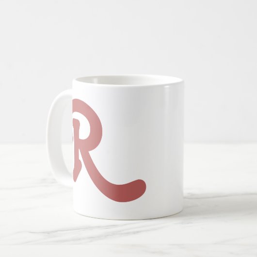 Mug Monogramme de typographie moderne (Devant gauche)