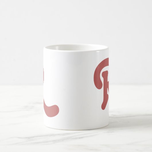 Mug Monogramme de typographie moderne (Centre)