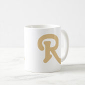 Mug Monogramme de typographie moderne (Devant droit)