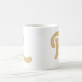 Mug Monogramme de typographie moderne (Centre)