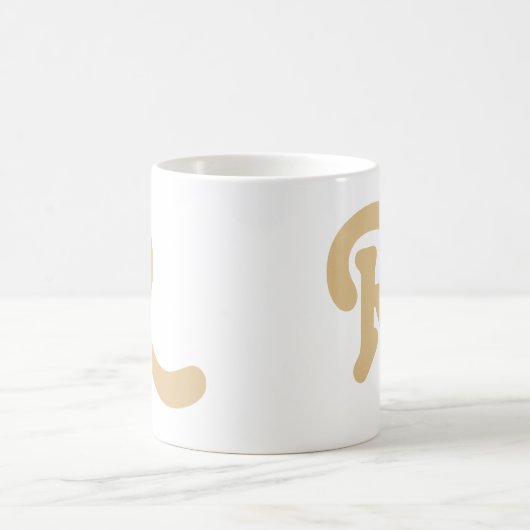 Mug Monogramme de typographie moderne (Centre)