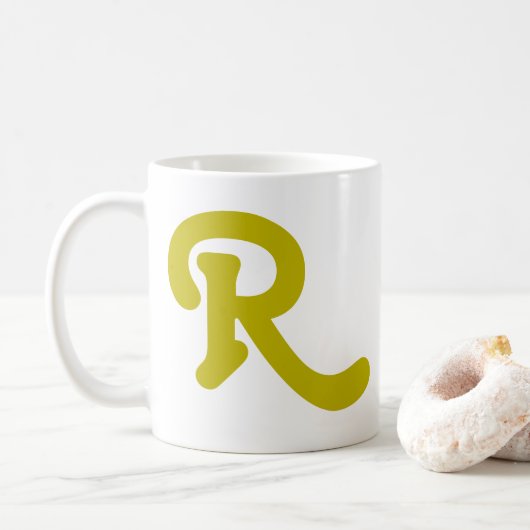 Mug Monogramme de typographie moderne (Avec donut)