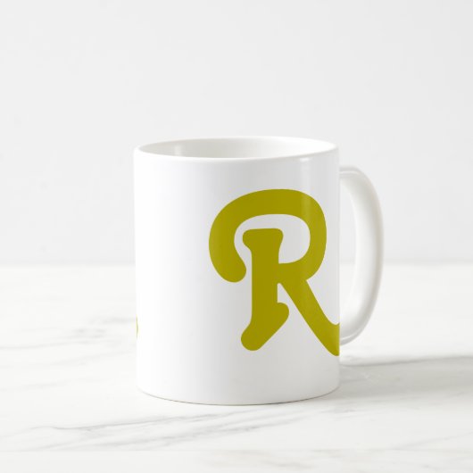 Mug Monogramme de typographie moderne (Devant droit)