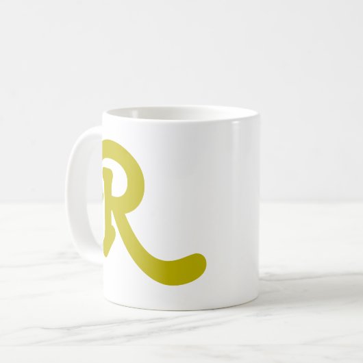 Mug Monogramme de typographie moderne (Devant gauche)
