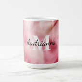 Mug Monogramme de vache rose chic (Centre)