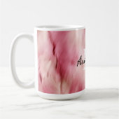Mug Monogramme de vache rose chic (Gauche)