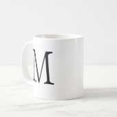 Mug Monogramme décoratif à lettre unique Glam (Devant gauche)