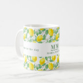 Mug Monogramme des citrons du jour (Devant gauche)