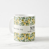 Mug Monogramme des citrons du jour (Devant gauche)