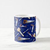 Mug Monogramme des outils de travail du menuisier (Devant droit)