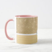Mug Monogramme d'étincelle dorée (Gauche)