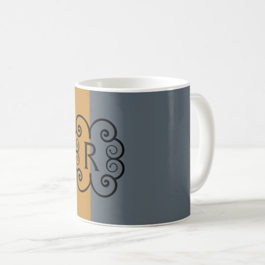 Mug Monogramme deux tons (Devant droit)