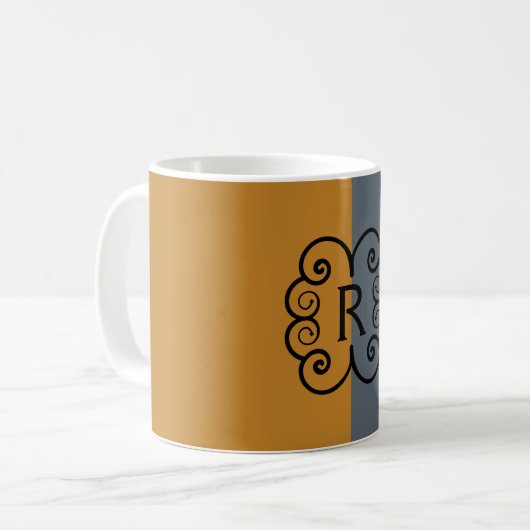Mug Monogramme deux tons (Devant gauche)