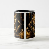 Mug Monogramme Diamant Couronne Lettre Dorée S Luxe (Centre)