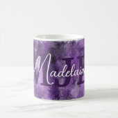 Mug Monogramme d'impressions violettes avec nom (Centre)
