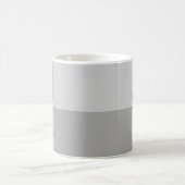 Mug Monogramme d'initiales modernes Gris clair et Gris (Centre)