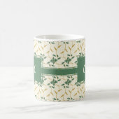 Mug Monogramme d'ivoire floral regal joyeux (Centre)