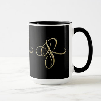 Mug Monogramme d'or de l'initiale R