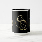 Mug Monogramme d'or de l'initiale S (Centre)