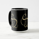 Mug Monogramme d'or de l'initiale S (Devant gauche)