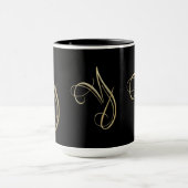 Mug Monogramme d'or de l'initiale Y (Centre)