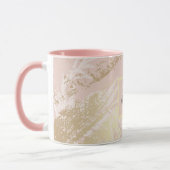 Mug Monogramme d'or feuille rose palmier (Gauche)