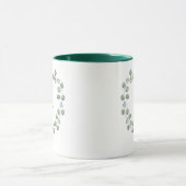 Mug Monogramme du cadre | de feuille d'eucalyptus (Centre)