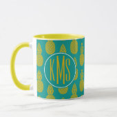 Mug Monogramme du fruit tropical | d'ananas (Gauche)