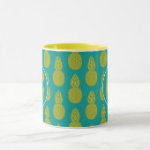 Mug Monogramme du fruit tropical | d'ananas (Centre)