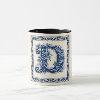 Mug Monogramme du patrimoine norvégien - Bleu