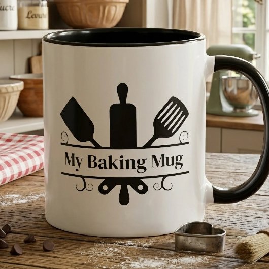 Mug Monogramme d'ustensiles de cuisine