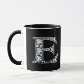 Mug Monogramme E Faux Diamond (Gauche)