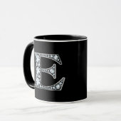 Mug Monogramme E Faux Diamond (Devant gauche)