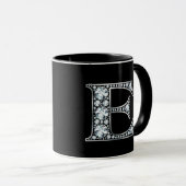 Mug Monogramme E Faux Diamond (Devant droit)