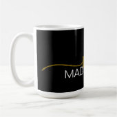 Mug Monogramme Elegant Black Gold (Gauche)