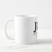 Mug monogramme élégant chocolat mariage faveur (Gauche)