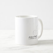 Mug Monogramme élégant de filigrane (Devant droit)