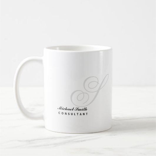 Mug Monogramme élégant de filigrane (Gauche)