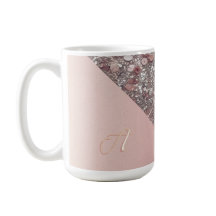 Monogramme élégant en or rose
