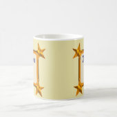 Mug Monogramme Élégant Lettre Initiale du Nom de Famil (Centre)
