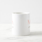 Mug Monogramme Élégant Mariage Mme Rose (Centre)